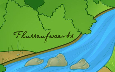 Flussaufwärts Flussaufwärts