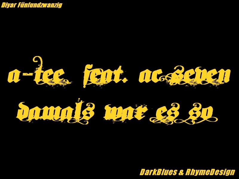 A-Tee Dark Blues - A-Tee Damals war es so Preview