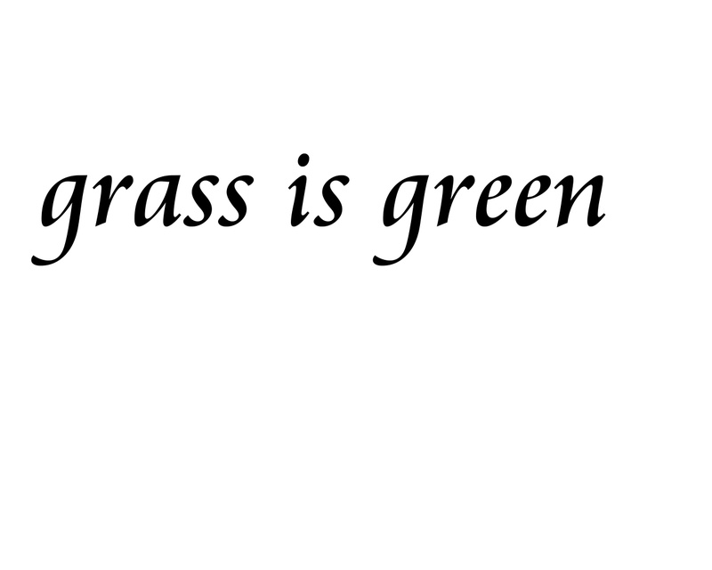 grass is green - Kalt