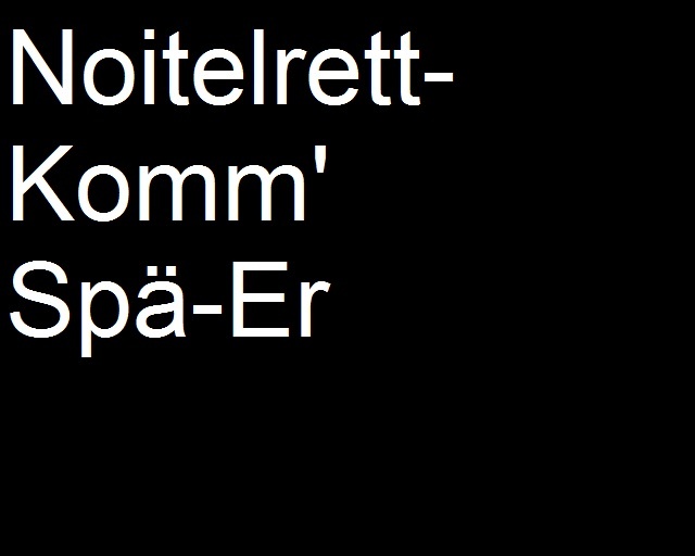 noitelrett - Komm' Spä'Er